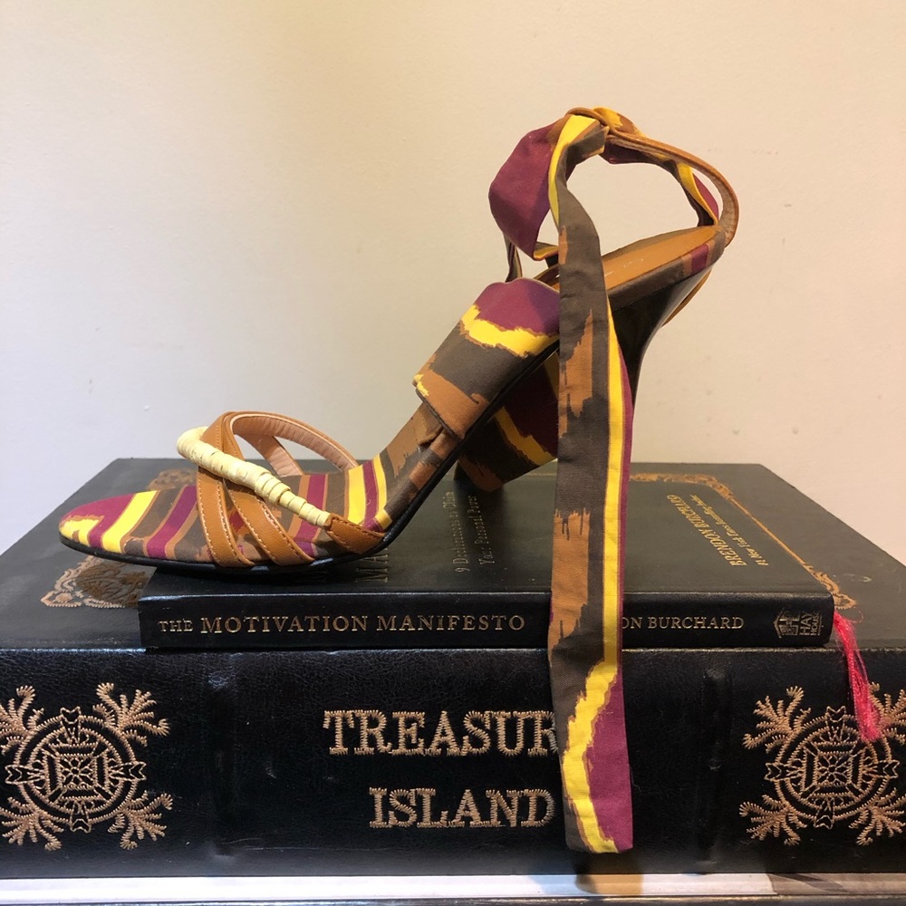 Multi-Colored Casadei Stiletto Sandal